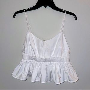 Gianni Bini Emory Blouse Peplum Top White - XS